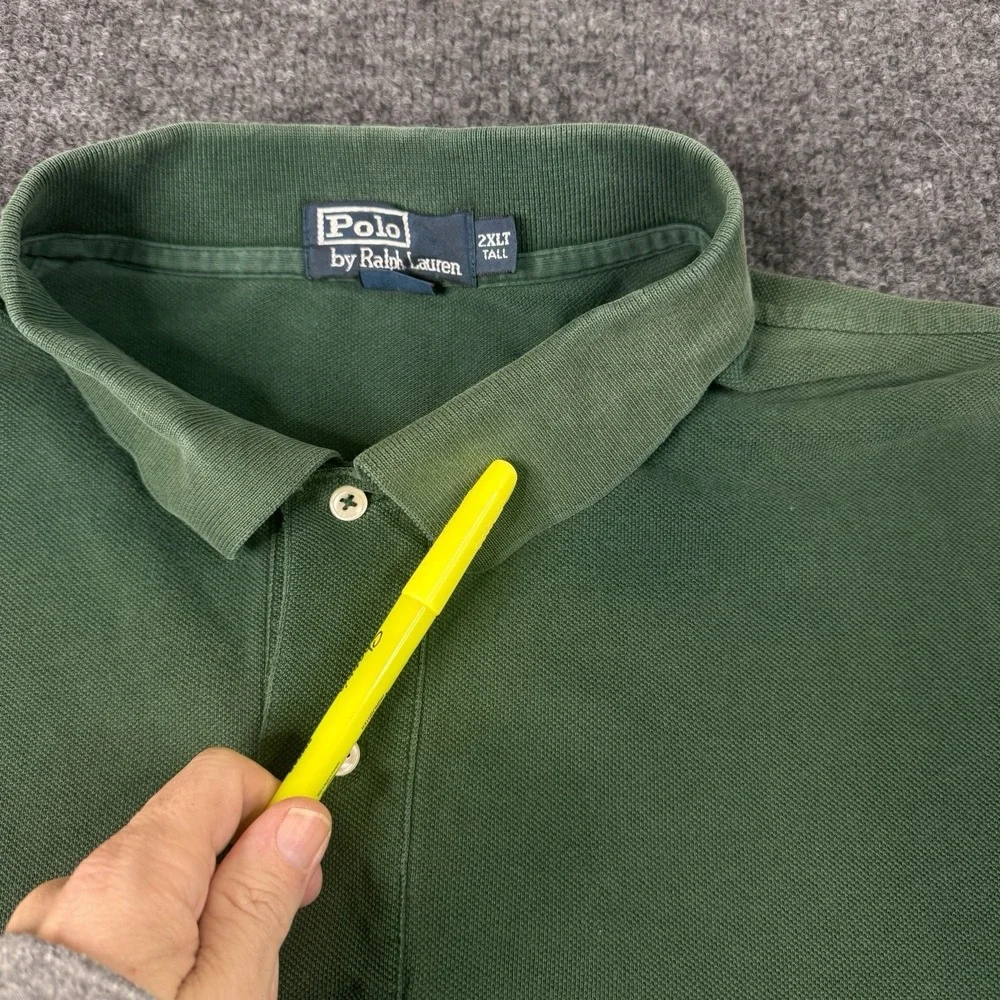 Ralph Lauren Polo Shirt Men's XXL Tall Classic Fit Green Short Sleeve